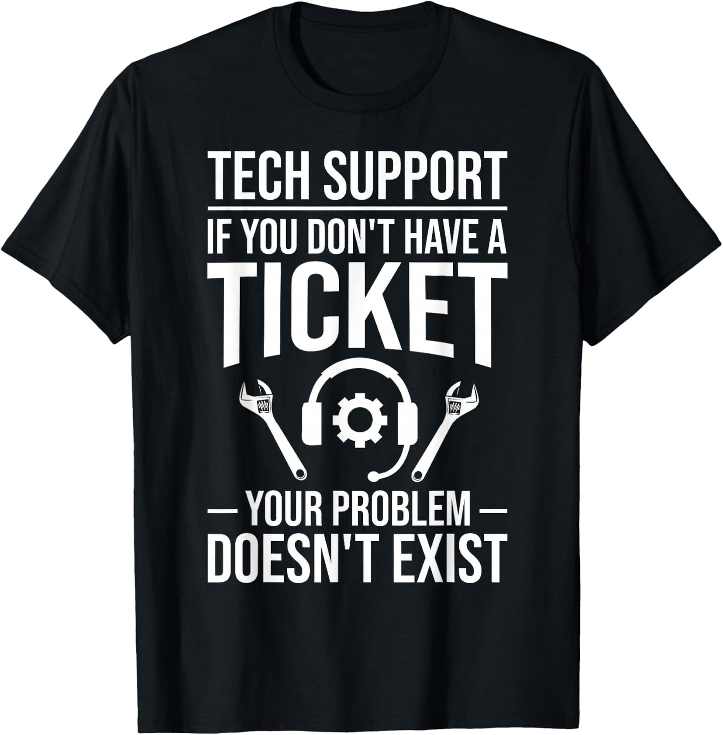 Tech Support Joke Tech Hotline Technical Support Engineer T-Shirt - T-Shirt | Black