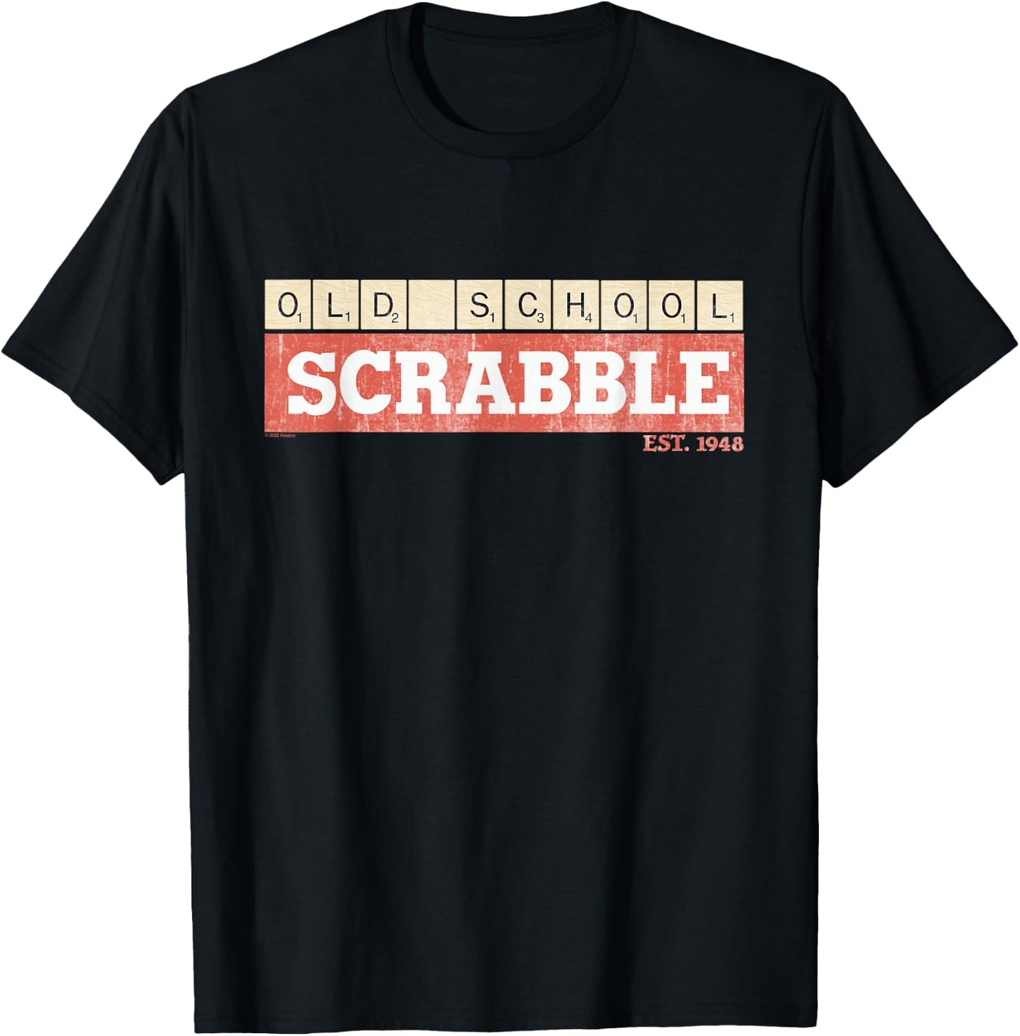 Scrabble Old School Est. 1948 T-Shirt - T-Shirt | Black