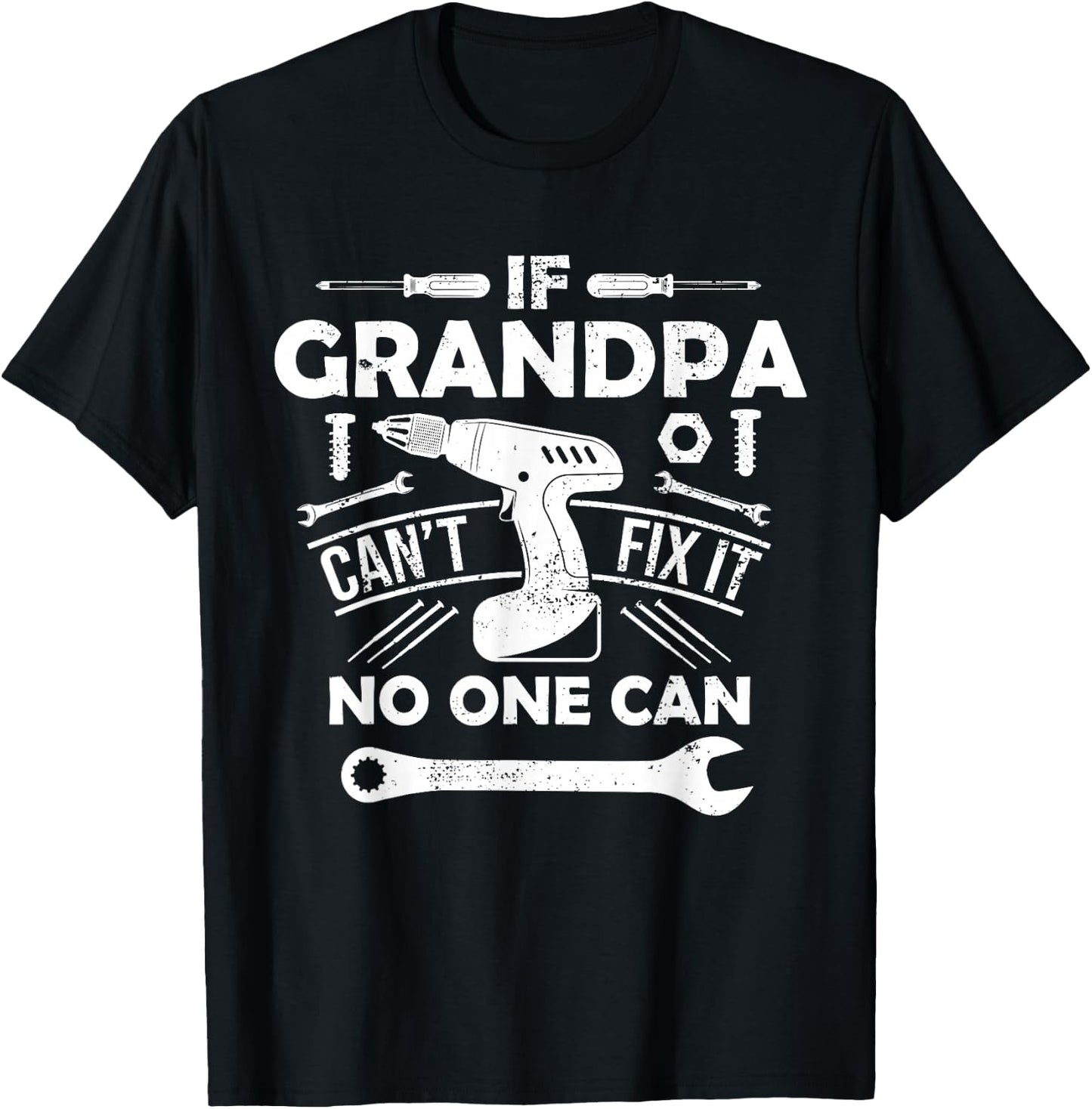 Grandpa Is My Favorite Name - Father's Day Grandpa Mechanic T-Shirt - T-Shirt | Black