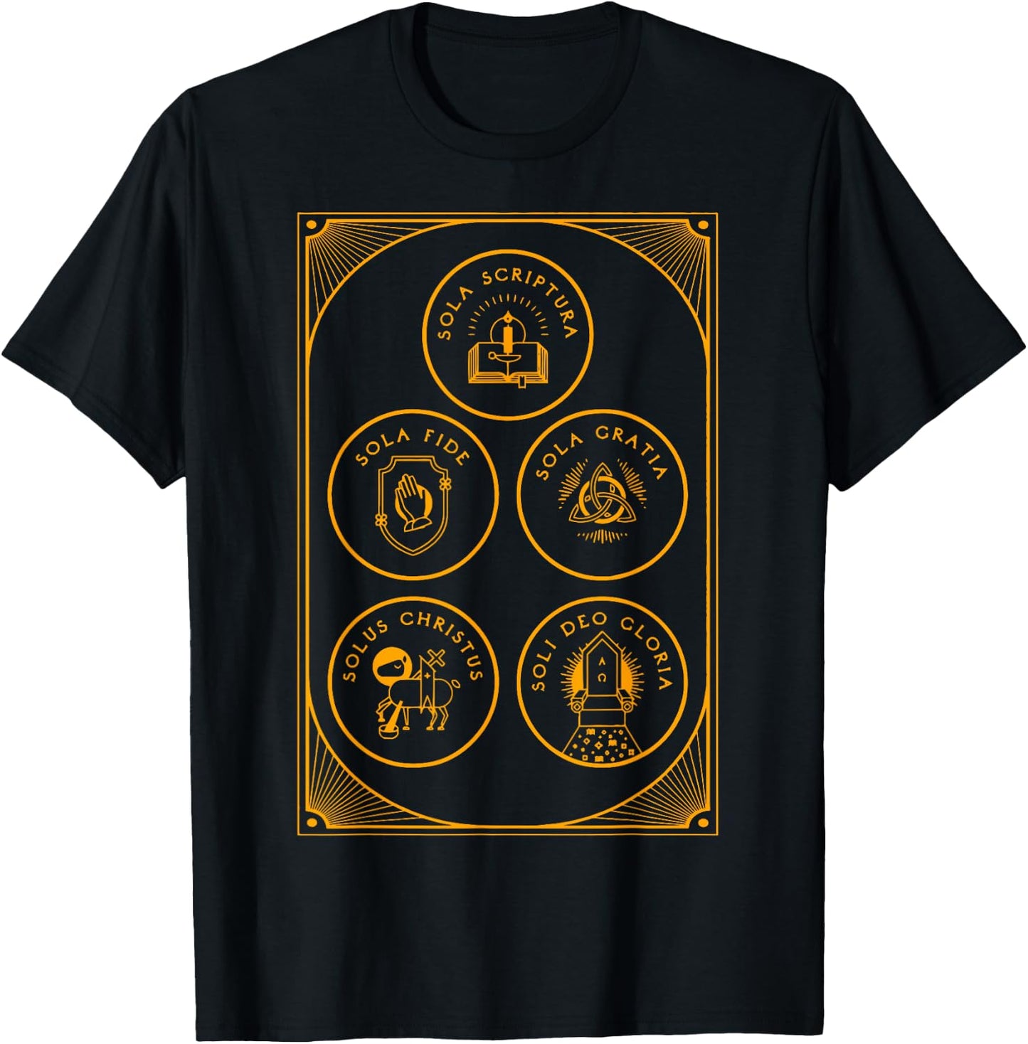 Sola Scriptura Protestant Christian Reformation 5 Solas T-Shirt - T-Shirt | Black