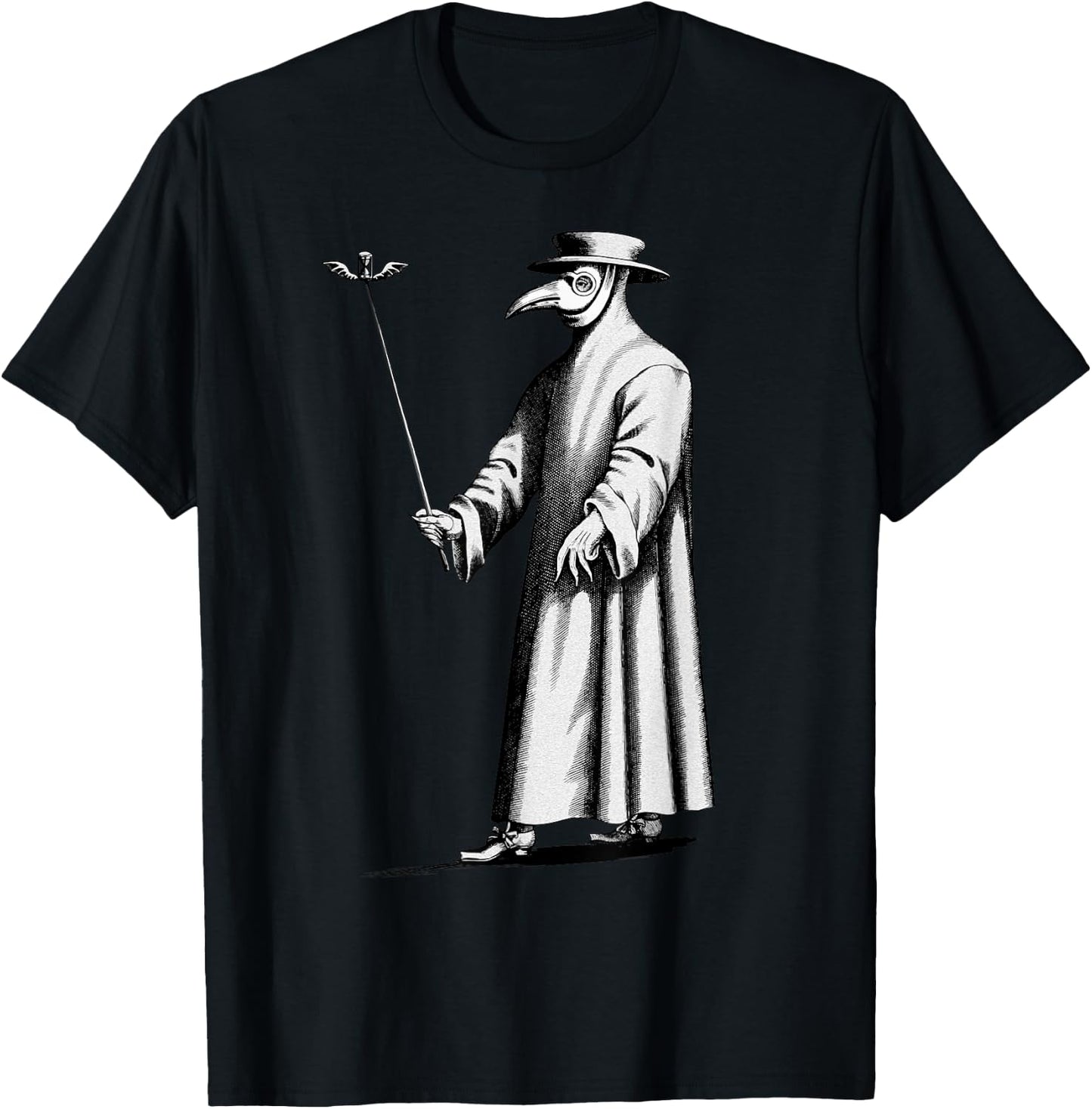 Vintage Plague Doctor Black Plague Black Death Macabre T-Shirt - T-Shirt | Black