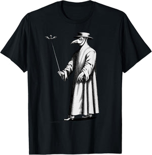Vintage Plague Doctor Black Plague Black Death Macabre T-Shirt - T-Shirt | Black