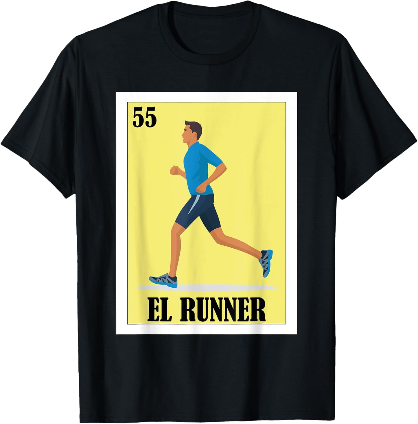Funny Mexican Design for Runners - El Runner T-Shirt - T-Shirt | Black