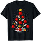Funny Bowling Christmas Tree Lights Xmas Gifts Women Short Sleeve T-Shirt - T-Shirt | Black