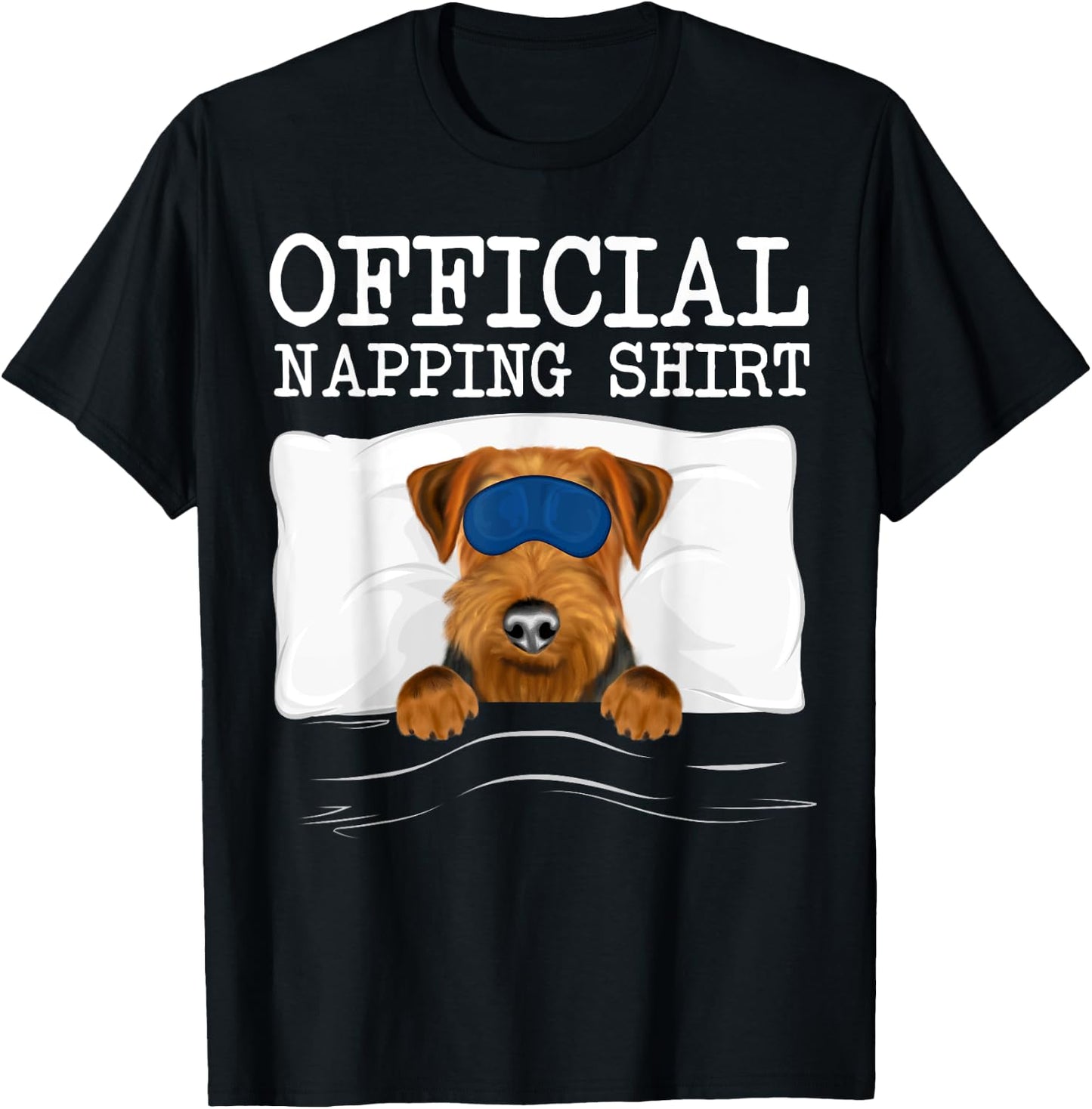 Sleeping Welsh Terrier Sleep Official Napping T-Shirt - T-Shirt | Black