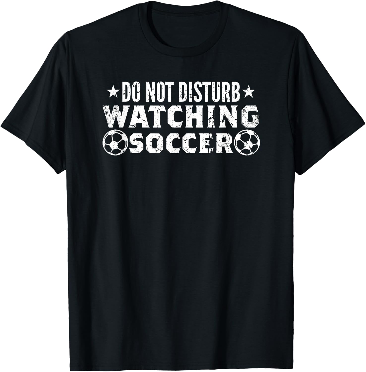 Do Not Disturb Watching Soccer Vintage T-Shirt - T-Shirt | Black