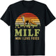 Man I Love Foxes Funny MILF Party Joke For Fox Lover T-Shirt - T-Shirt | Black