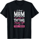 F-Bomb Mom With Tattoos Pretty Eyes and Thick Thighs Cute T-Shirt - T-Shirt | Black