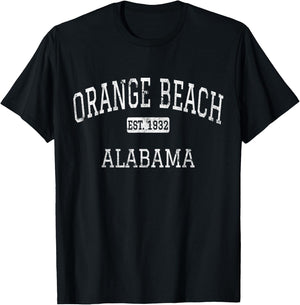Orange Beach Alabama AL Vintage T-Shirt - T-Shirt | Black