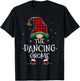 Dancing Gnome Xmas Family Matching Plaid Christmas Gnomes T-Shirt - T-Shirt | Black