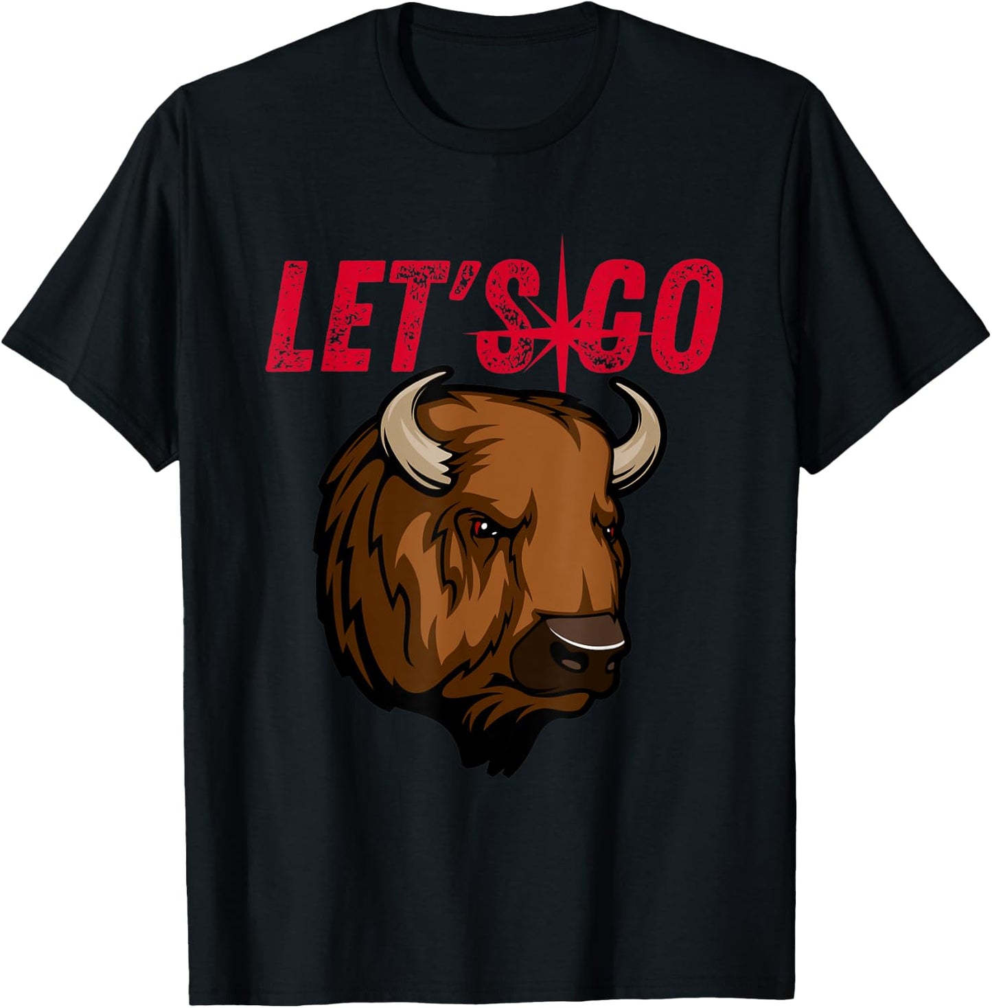 Let's Go Buffalo New York WNY BFLO Vintage Football T-Shirt - T-Shirt | Black
