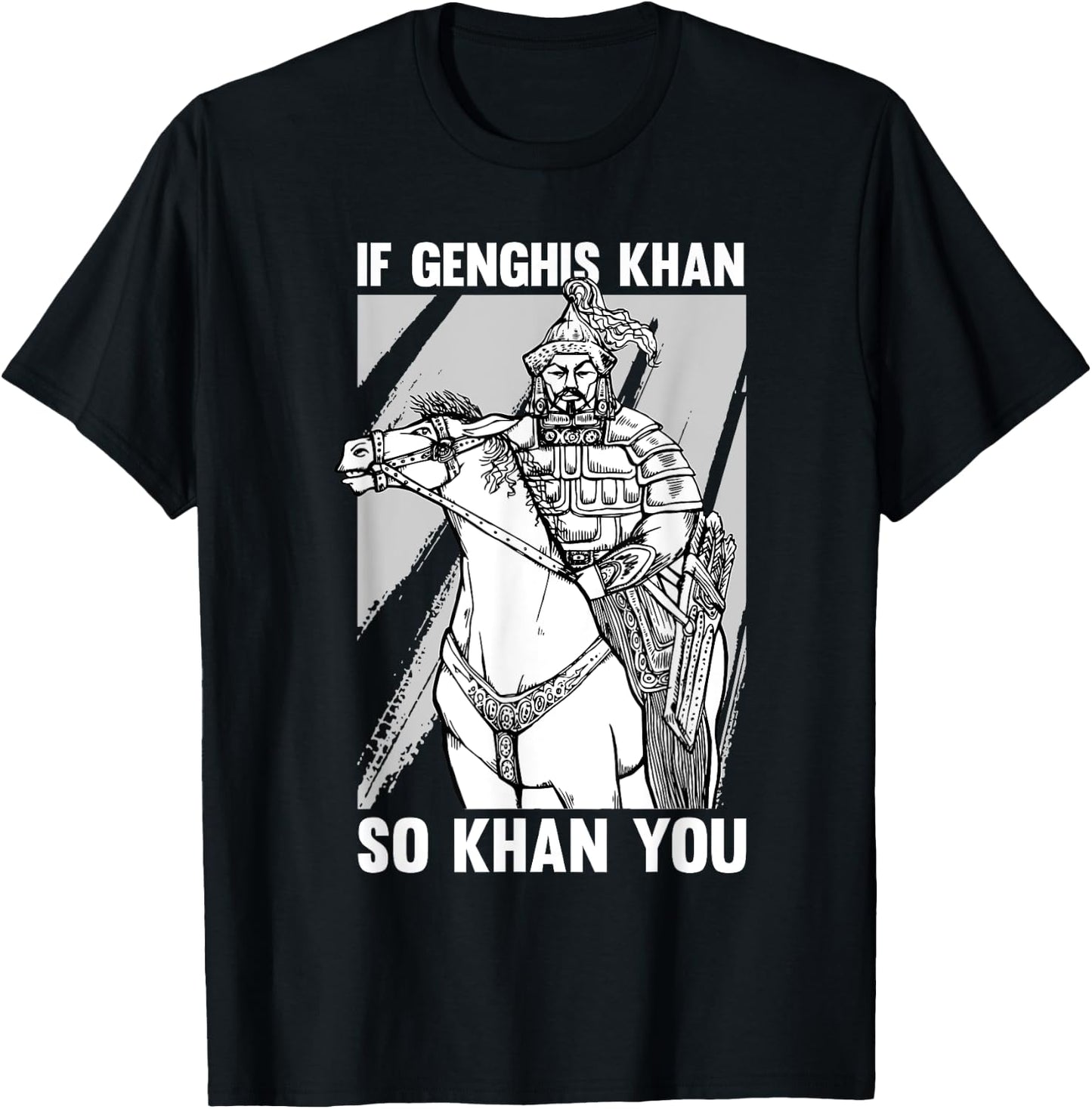 Funny Mongolian History Joke and Genghis Khan Quote Small T-Shirt - T-Shirt | Black