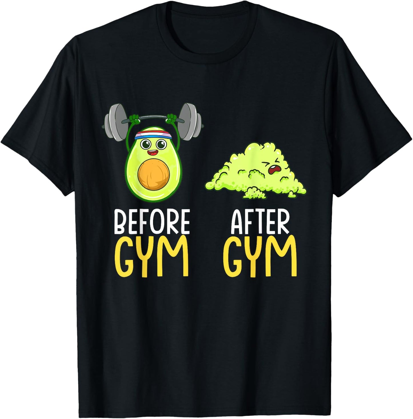 Weightlifting Avocado Guacamole Funny Gym Workout Routine T-Shirt - T-Shirt | Black