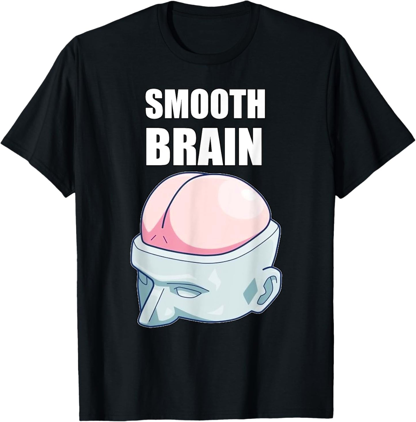 Smooth Brain - Funny Meme Gift T-Shirt - T-Shirt | Black