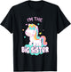 I Am The Big Sister Cute Unicorn Siblings Girls Family T-Shirt - T-Shirt | Black