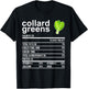 Funny Thanksgiving Food Shirt, Collard Greens Nutrition Fact T-Shirt - T-Shirt | Black