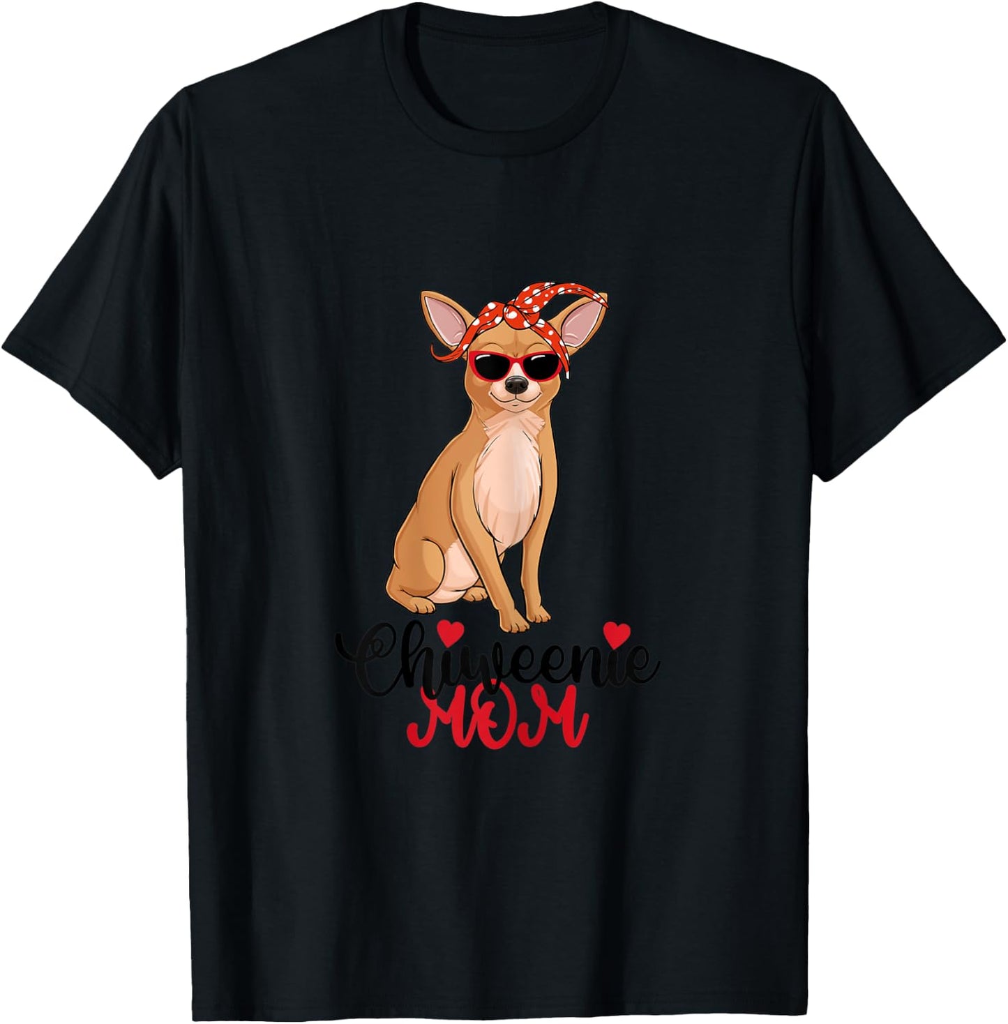 Chiweenie Dog Chiweenie Mom T-Shirt - T-Shirt | Black