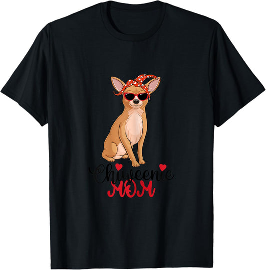 Chiweenie Dog Chiweenie Mom T-Shirt - T-Shirt | Black