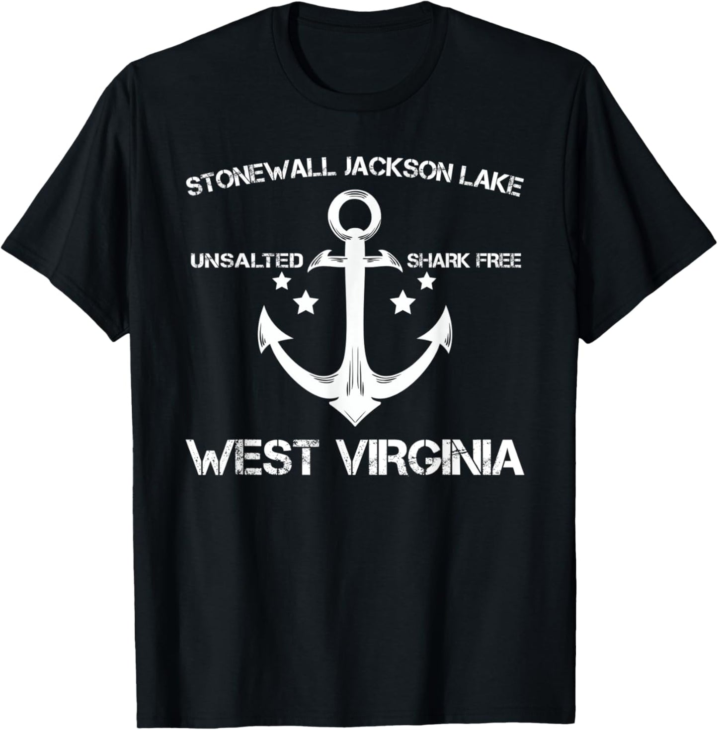 STONEWALL JACKSON LAKE WEST VIRGINIA Funny Fishing Gift T-Shirt - T-Shirt | Black