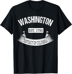 Washington DC Vintage Shirt Washington Vacation Souvenir T-Shirt - T-Shirt | Black