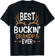 Best Buckin Grandpa Ever - Deer Hunting Granddad T-Shirt - T-Shirt | Black