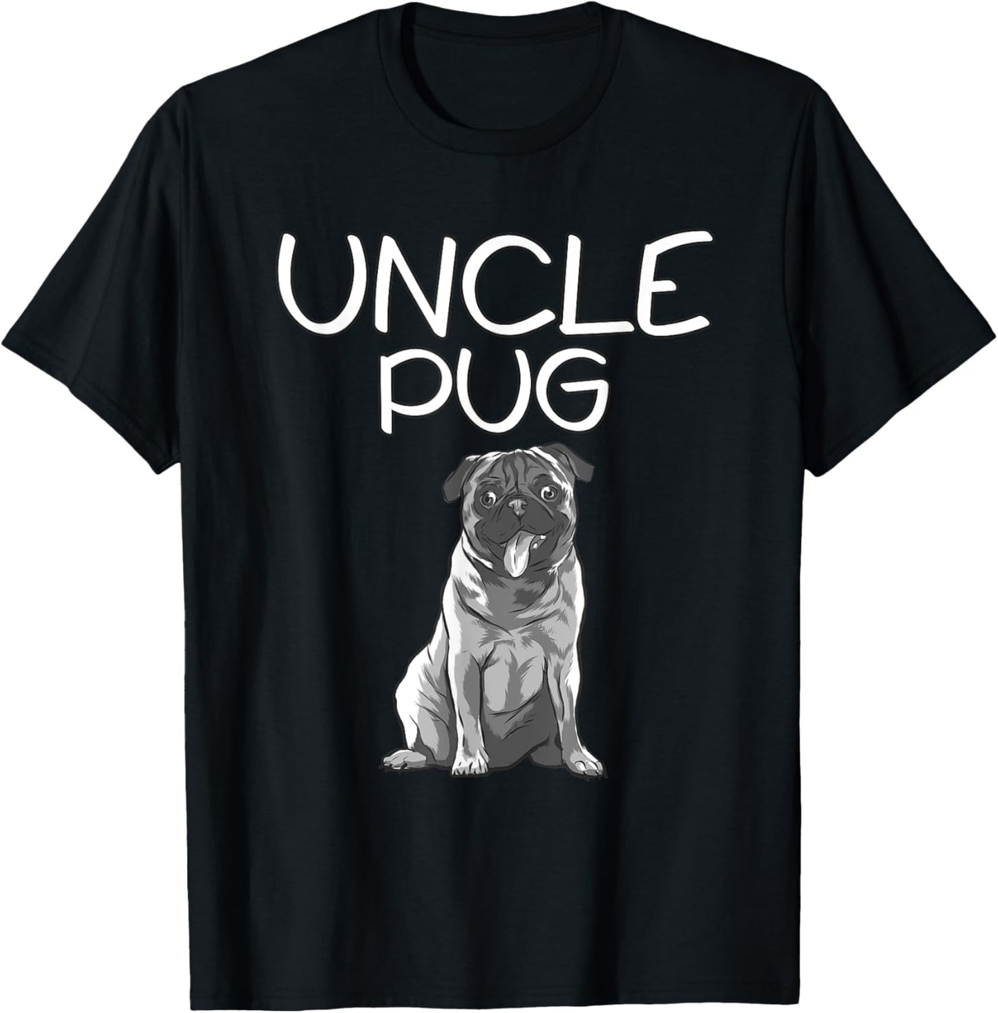 Uncle Pug Matching Family Outfit Gift Pug T-Shirt - T-Shirt | Black