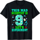 This Mad Scientist Is 9 Science 9th Birthday Boy Girl T-Shirt - T-Shirt | Black