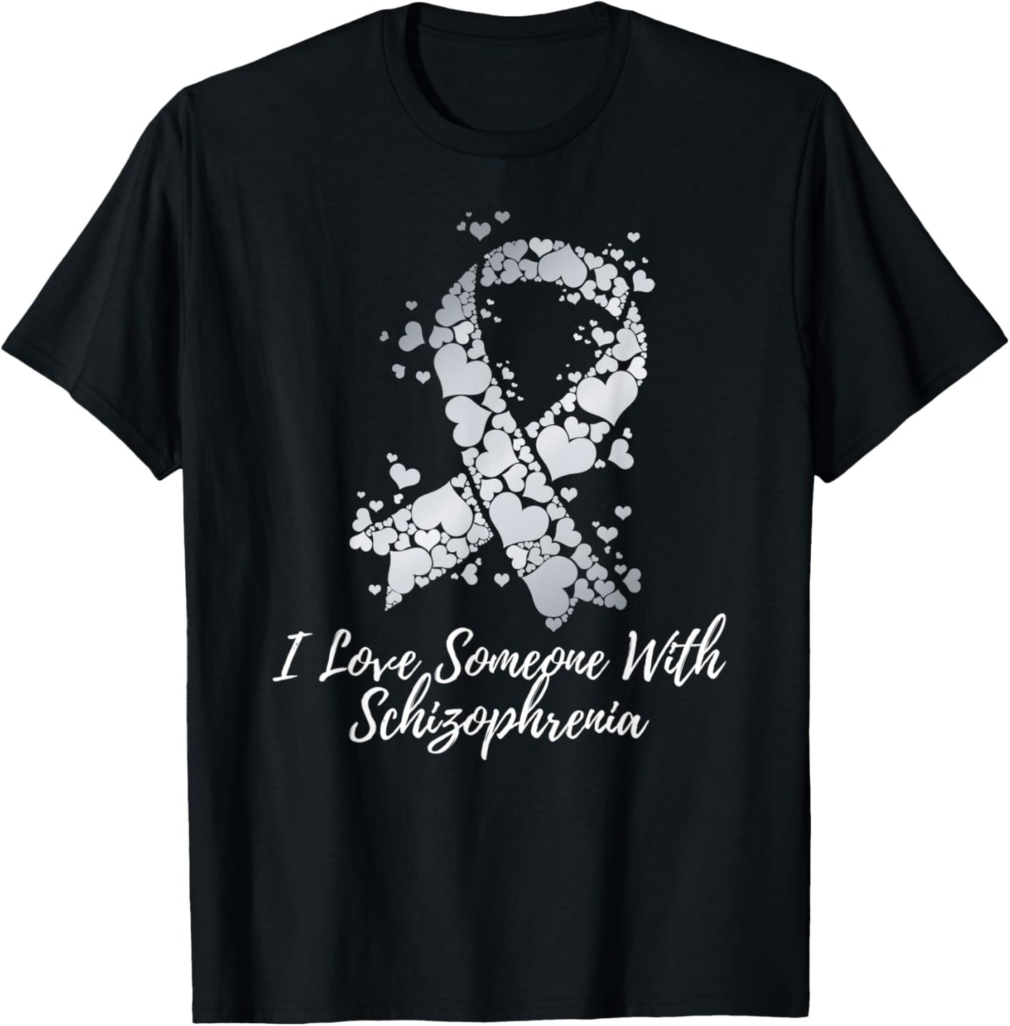 I Love Someone With Schizophrenia Awareness T-Shirt - T-Shirt | Black