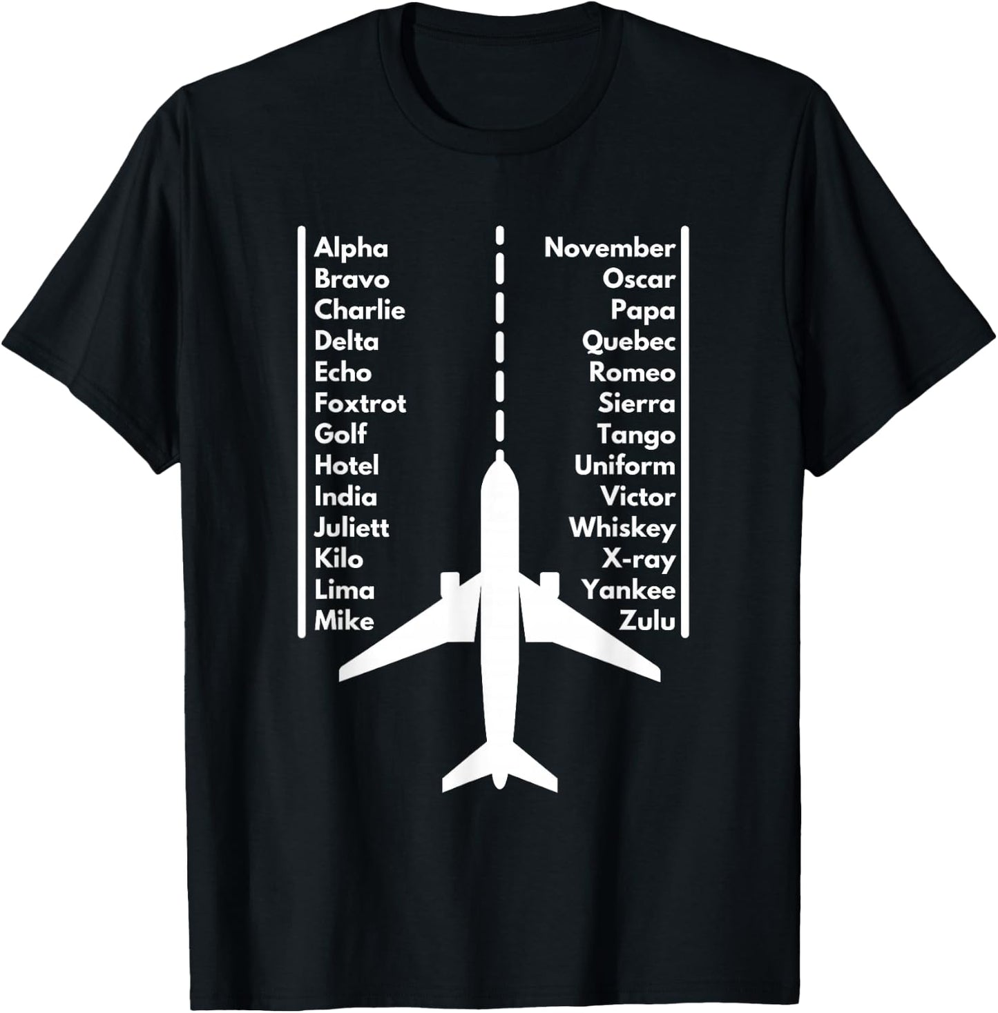 Phonetica Alphabet - Funny Pilot & Aviation Airplane Gift Small T-Shirt - T-Shirt | Black