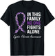Cystic Fibrosis Awareness Purple Ribbon T-Shirt - T-Shirt | Black
