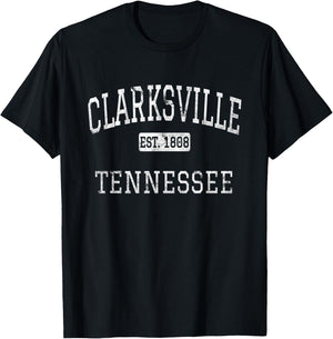 Clarksville Tennessee TN Vintage T-Shirt - T-Shirt | Black