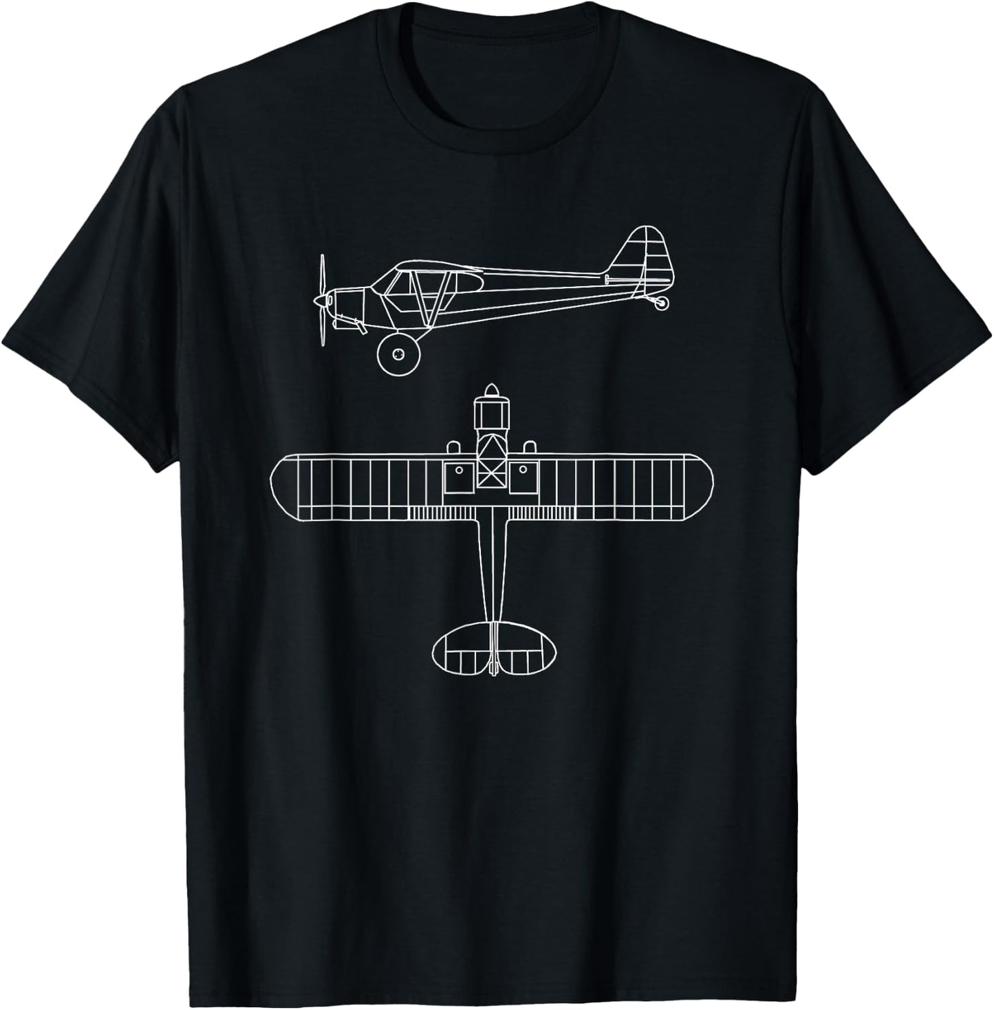Taildragger Airplane Kid Airplane Shirt T-Shirt - T-Shirt | Black
