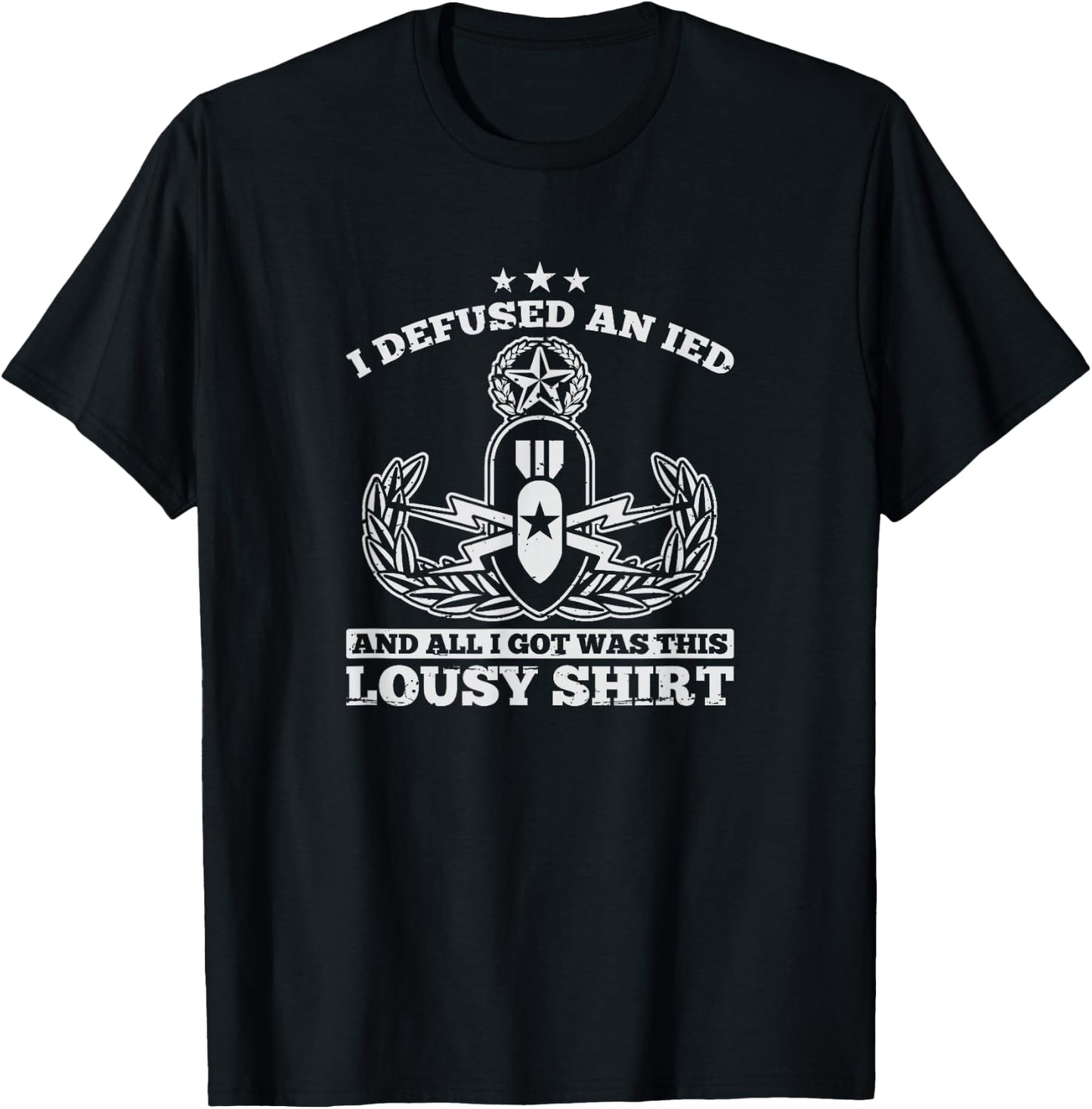 EOD Explosive Ordnance Disposal Master Badge T-Shirt - T-Shirt | Black