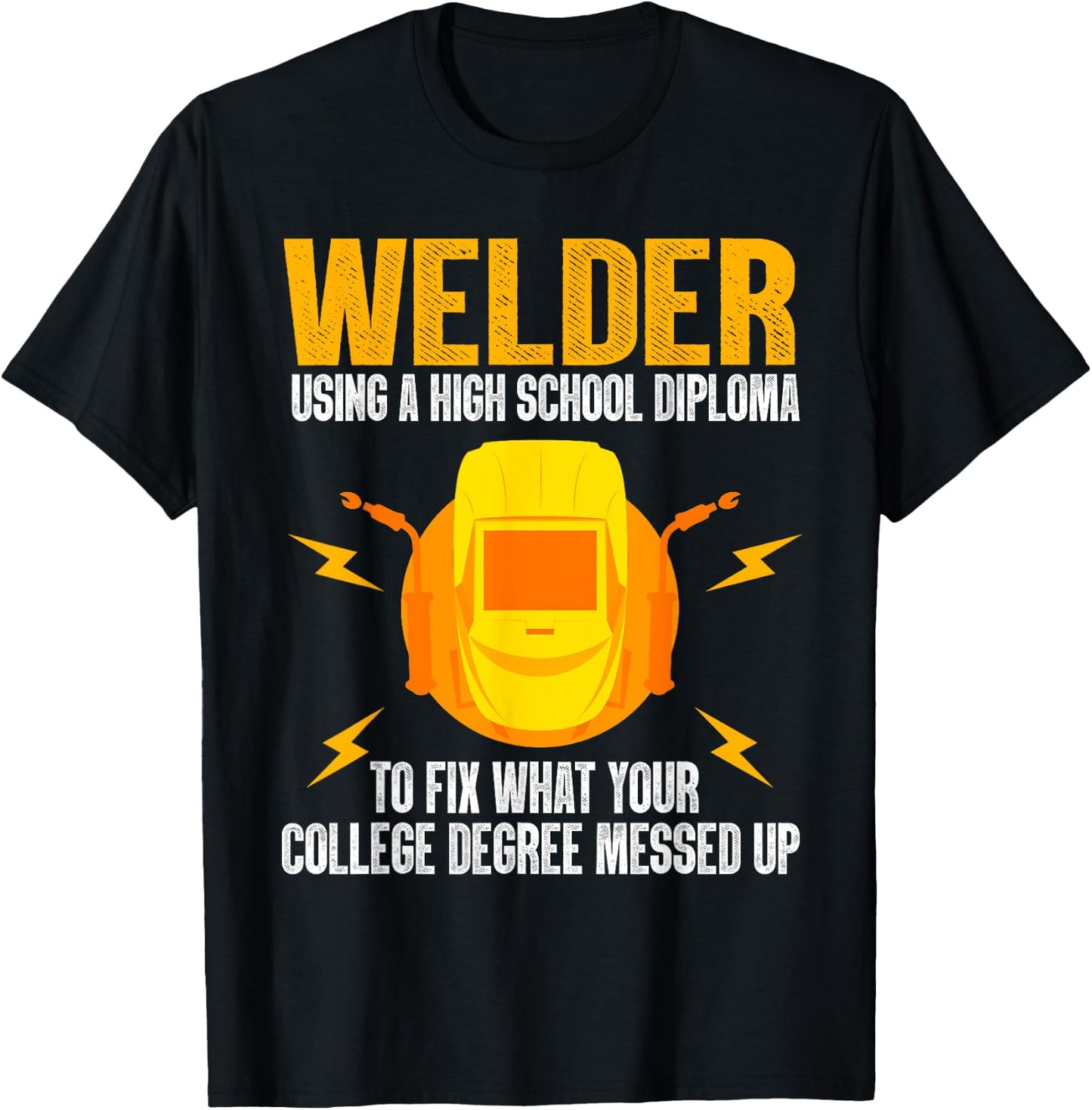 Funny Welder Art Women Steel Welding MIG/TIG Welder T-Shirt - T-Shirt | Black