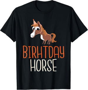 Birthday Horse Riding T-Shirt - T-Shirt | Black