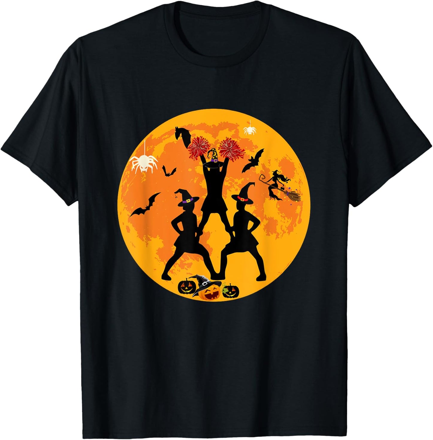 Halloween Cheerleading Funny Costume Cheerleader Cheer T-Shirt - T-Shirt | Black