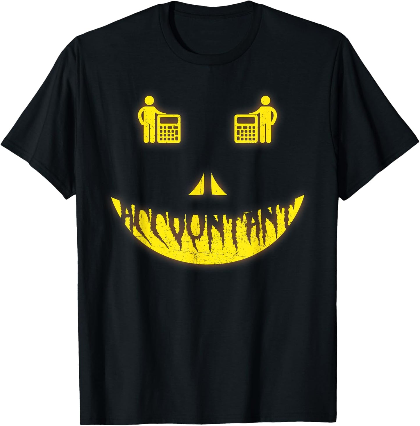 Halloween Costume Accountant Scary Face Halloween T Shirt T-Shirt - T-Shirt | Black