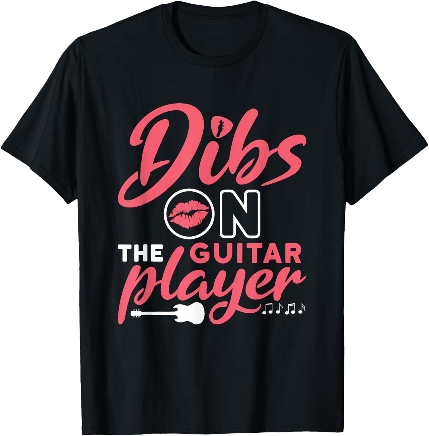 Dibs on the Guitar Player Guitarist Wife Girlfriend Fiance T-Shirt - T-Shirt | Black