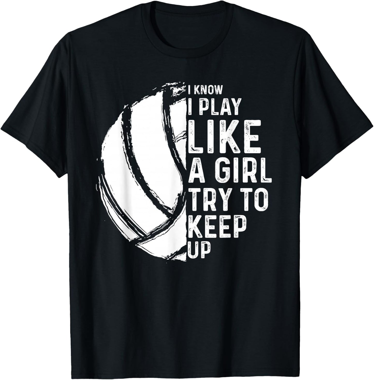 Funny Volleyball Design Girls Women Youth Teen Sports Lovers T-Shirt - T-Shirt | Black