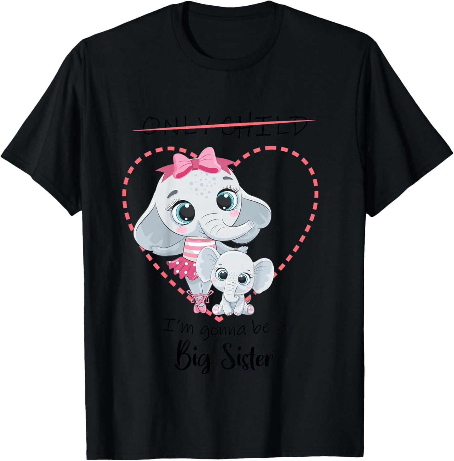 I'm gonna be a Big Sister 2026 Pregnancy Announcement T-Shirt - T-Shirt | Black