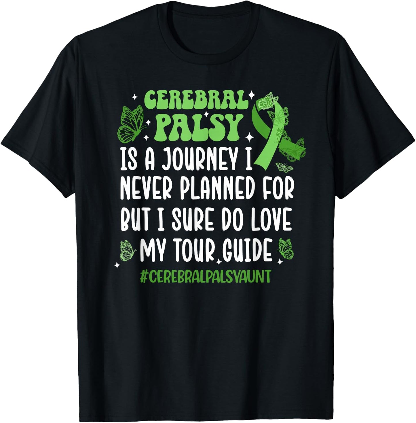 Cerebral Palsy Aunt Of A Cerebral Palsy Warrior Aunt T-Shirt - T-Shirt | Black
