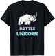 Battle Unicorn Rainbow Rhinos T-Shirt - T-Shirt | Black