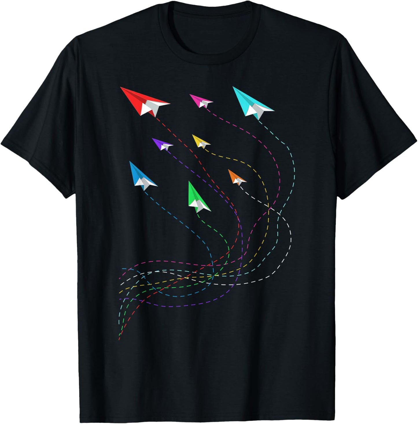 Paper Plane Men's Boys Paper Plane Pilot T-Shirt - T-Shirt | Black