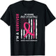American Flag Pink Awareness 10 Year Breast Cancer Survivor T-Shirt - T-Shirt | Black