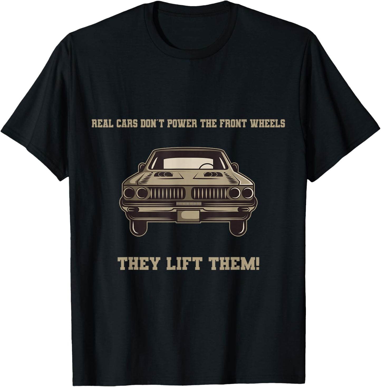 Funny Classic Muscle Car Men Vintage Car Gift T-Shirt - T-Shirt | Black