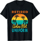 Retired Airline Pilot Uniform Tropical Island Retirement T-Shirt - T-Shirt | Black