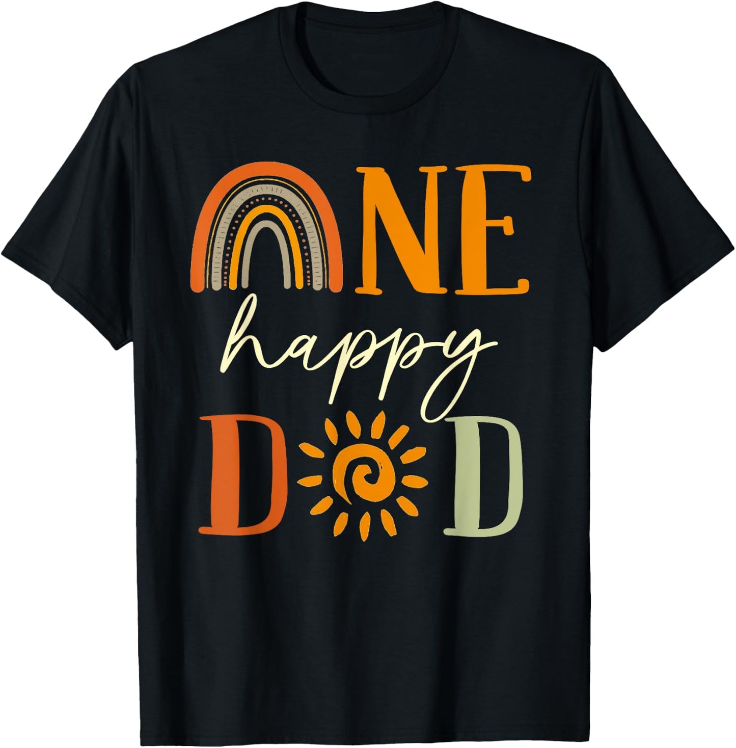 One Happy Dad of The Birthday First Trip Around the Sun T-Shirt - T-Shirt | Black