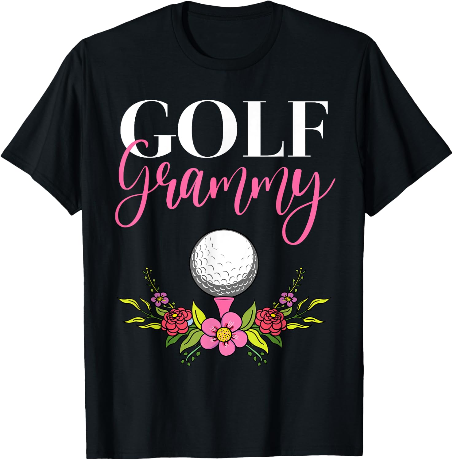 Golf Grammy Golfer Grandma T-Shirt - T-Shirt | Black
