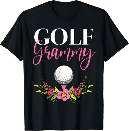Golf Grammy Golfer Grandma T-Shirt - T-Shirt | Black