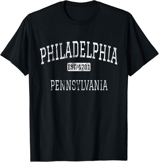 Philadelphia Pennsylvania PA Vintage T-Shirt - T-Shirt | Black